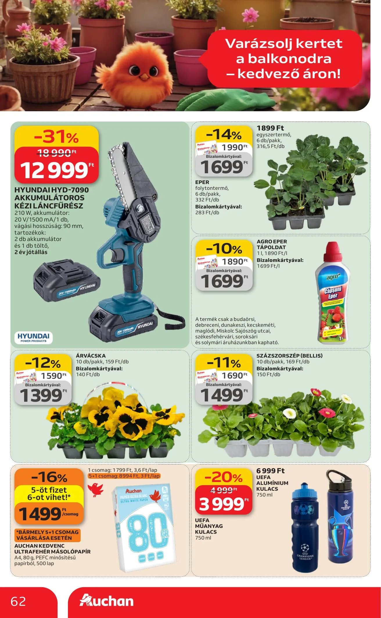 Auchan akciós újság Hipermarket 03.12–03.18 – 62. oldal