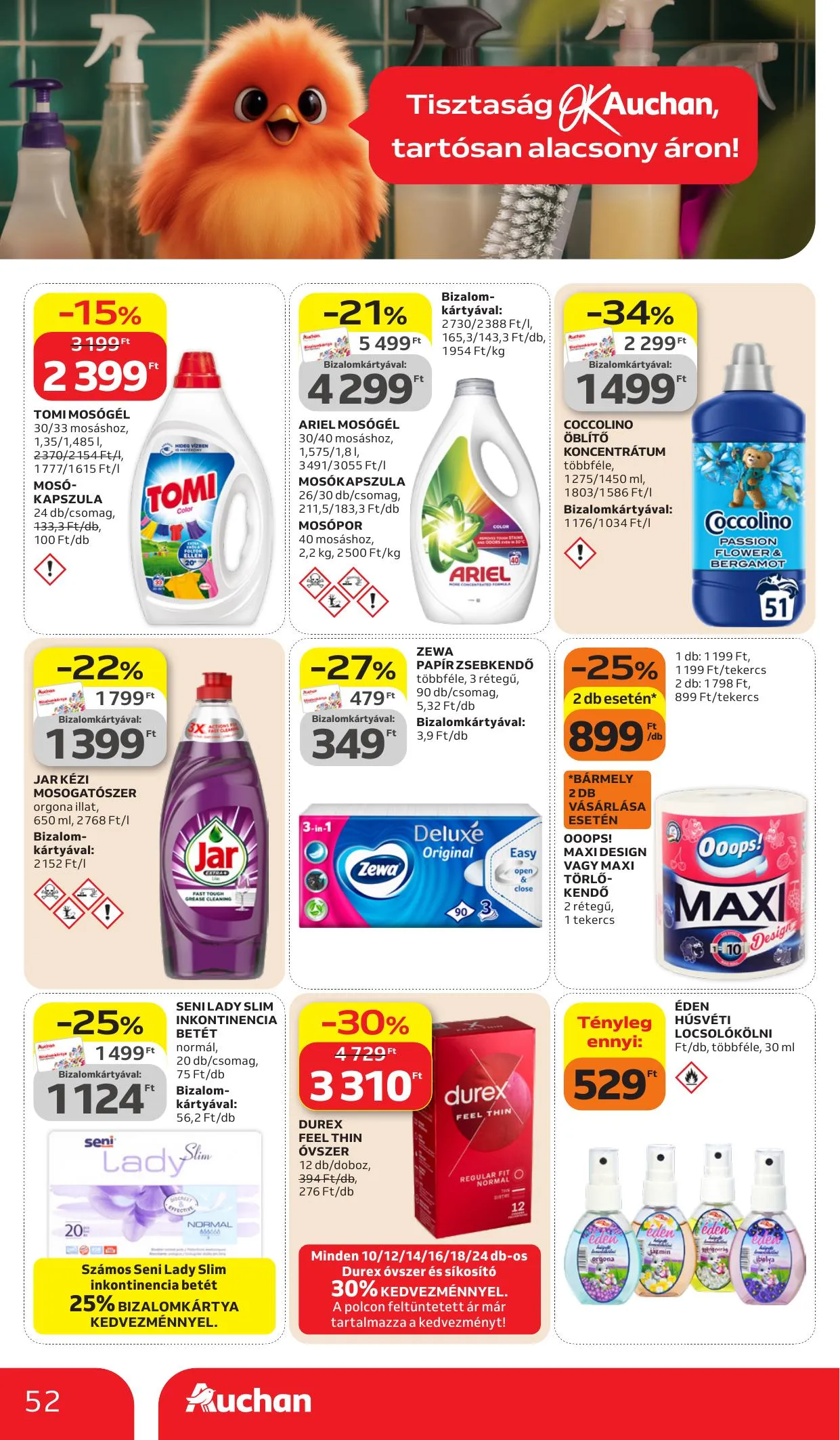 Auchan akciós újság Hipermarket 03.26–04.08 – 52. oldal