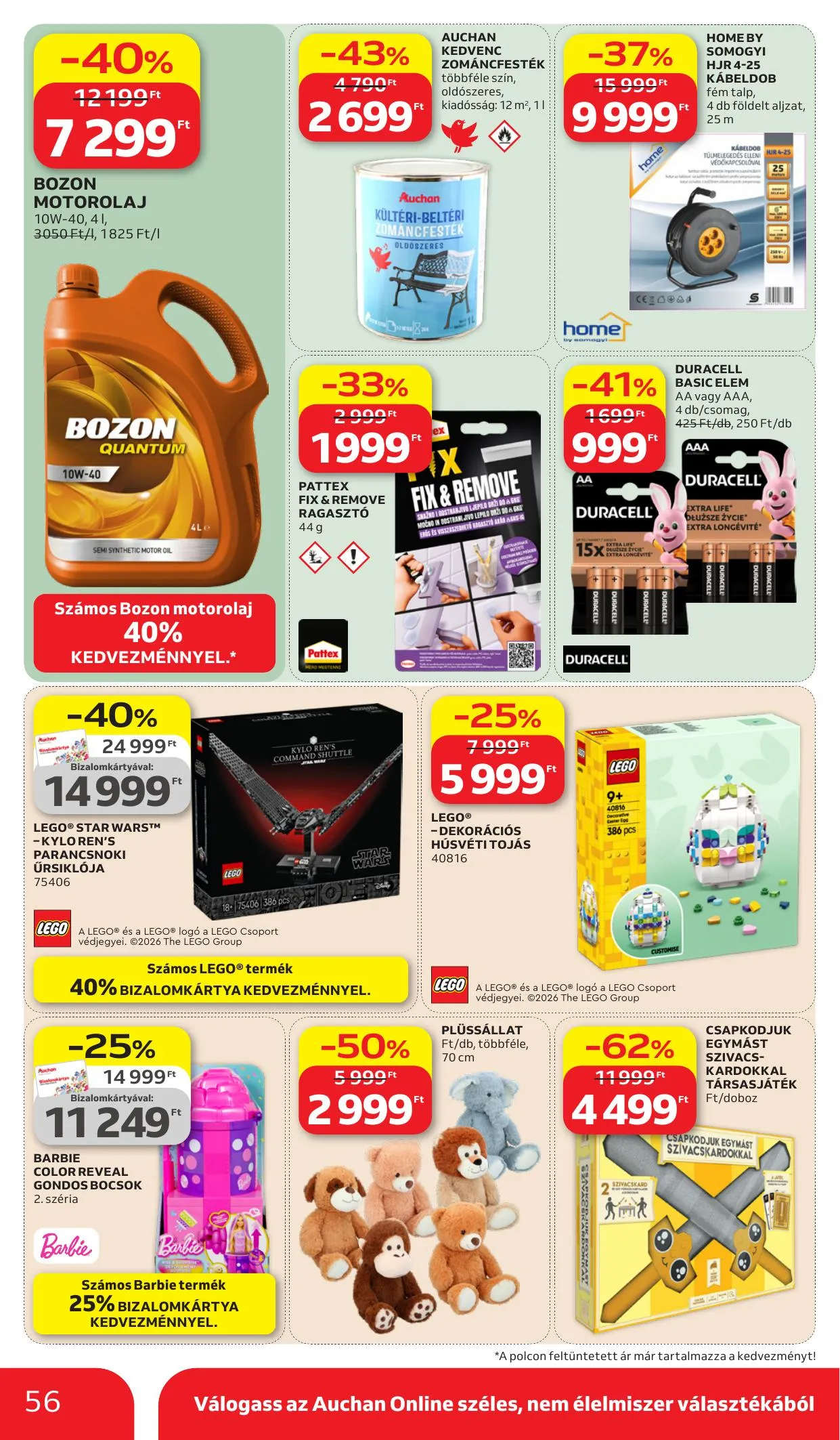Auchan akciós újság Hipermarket 03.26–04.08 – 56. oldal