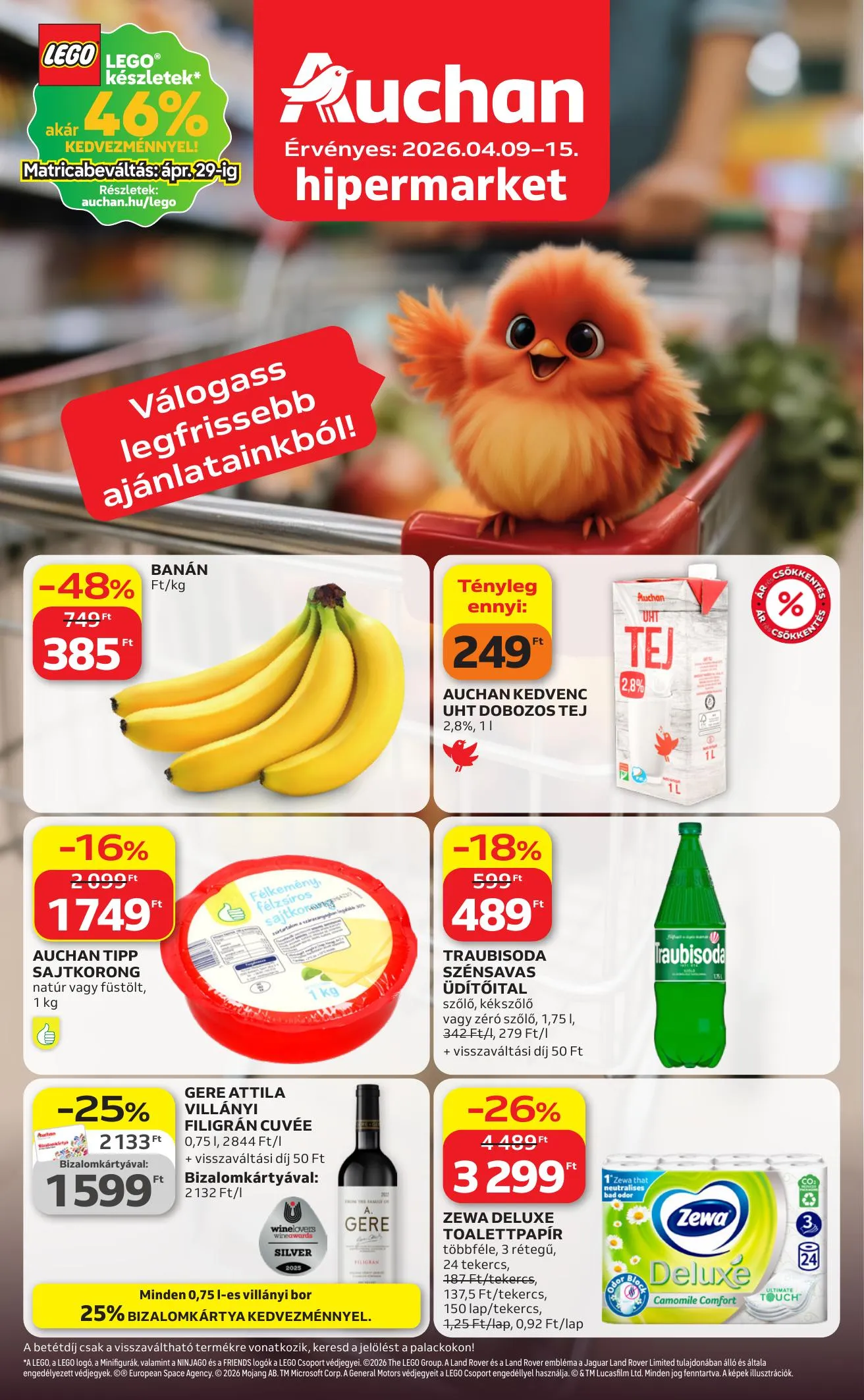 Auchan akciós újság Hipermarket 04.09–04.15