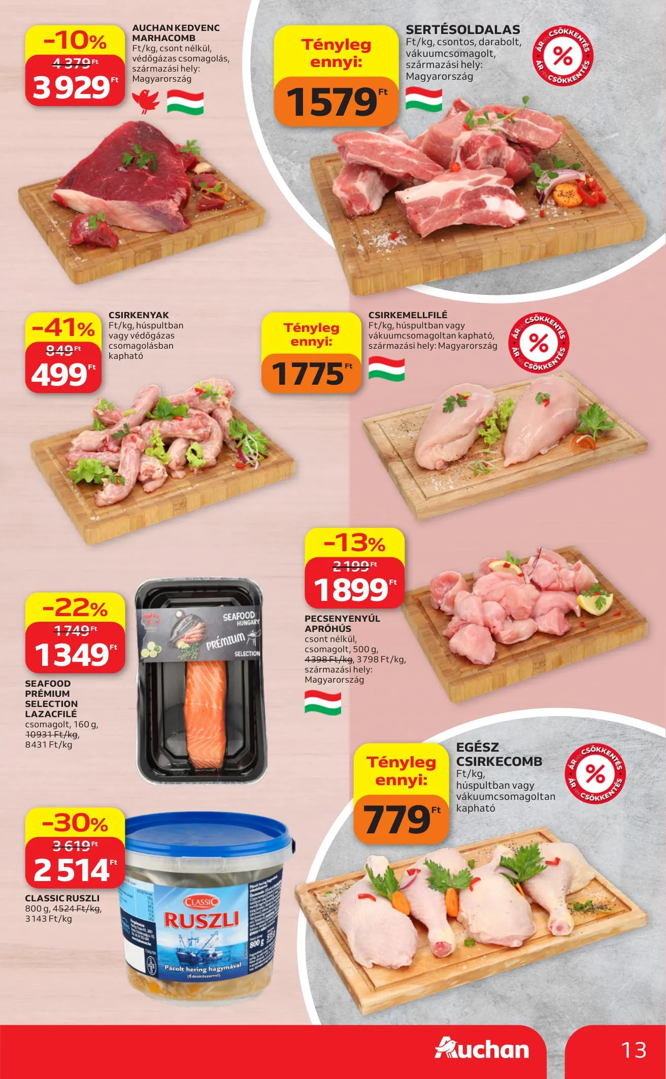 Auchan akciós újság Hipermarket 04.09–04.15 – 13. oldal