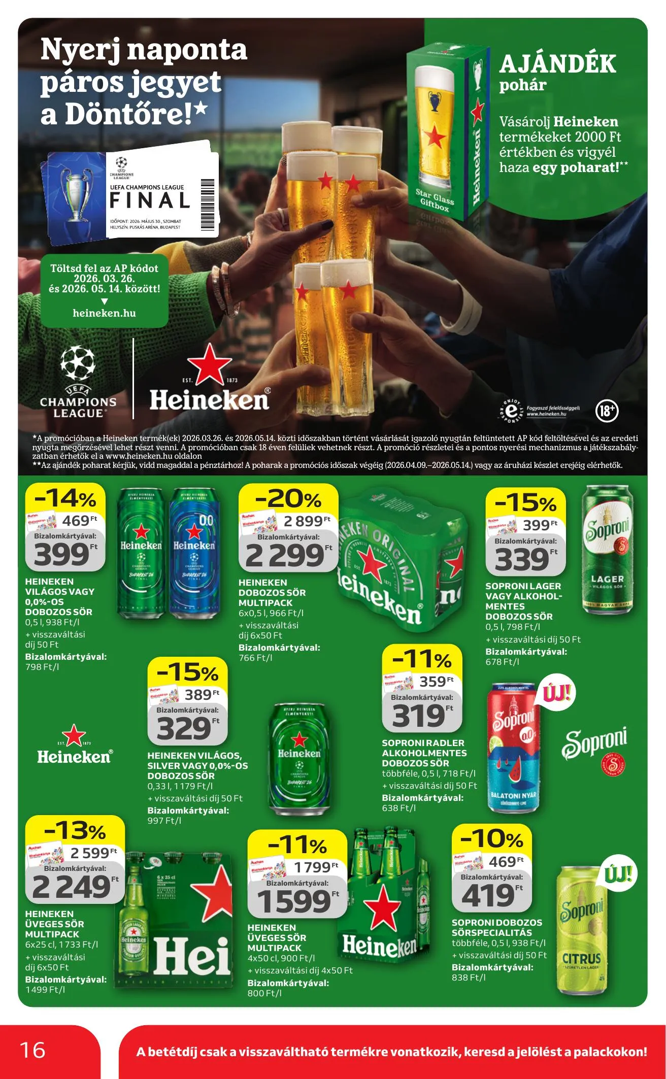 Auchan akciós újság Hipermarket 04.09–04.15 – 16. oldal