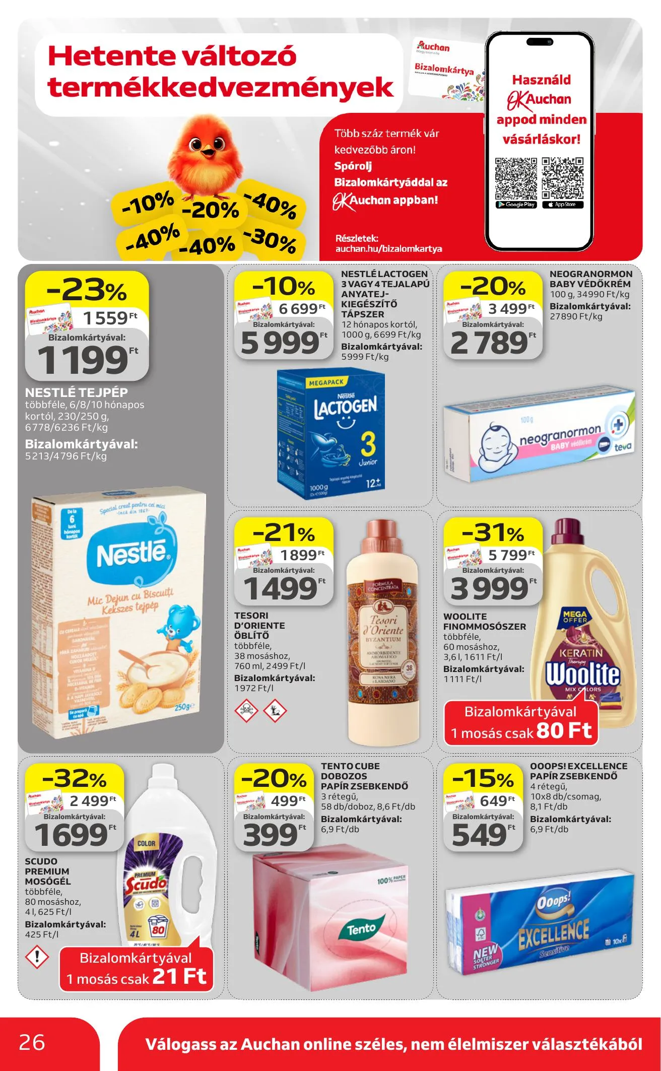 Auchan akciós újság Hipermarket 04.09–04.15 – 26. oldal