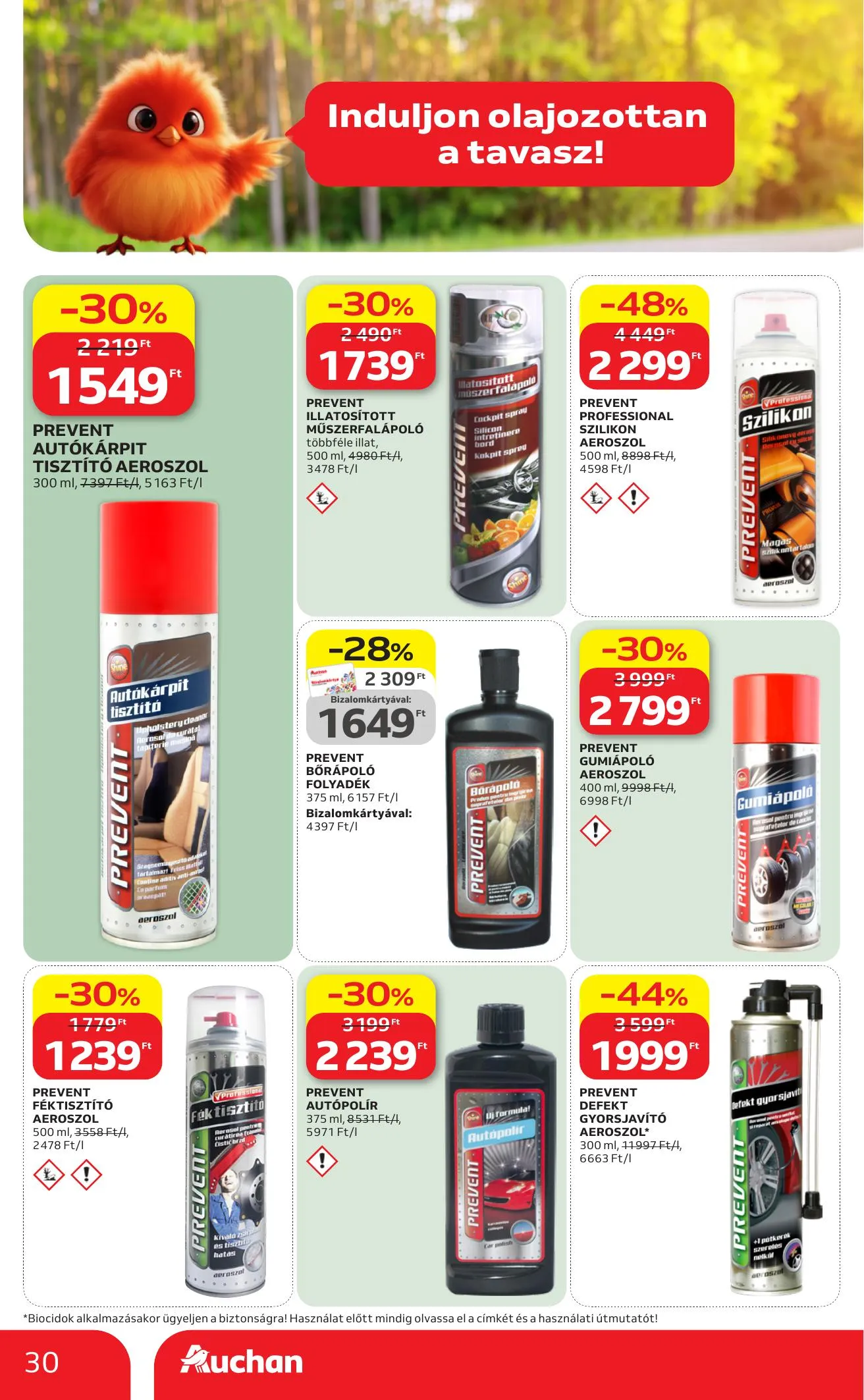 Auchan akciós újság Hipermarket 04.09–04.15 – 30. oldal