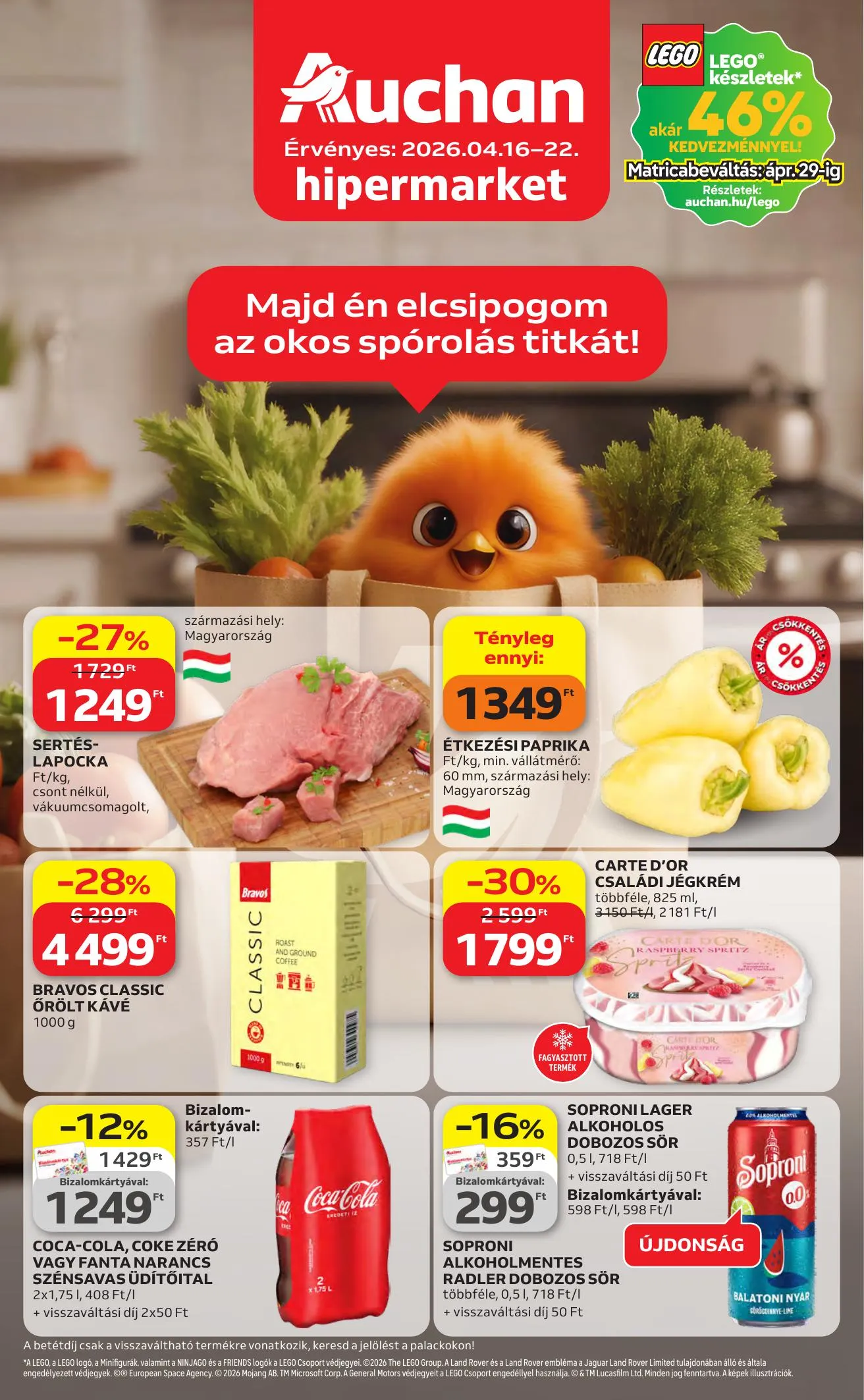 Auchan akciós újság Hipermarket 04.16–04.22