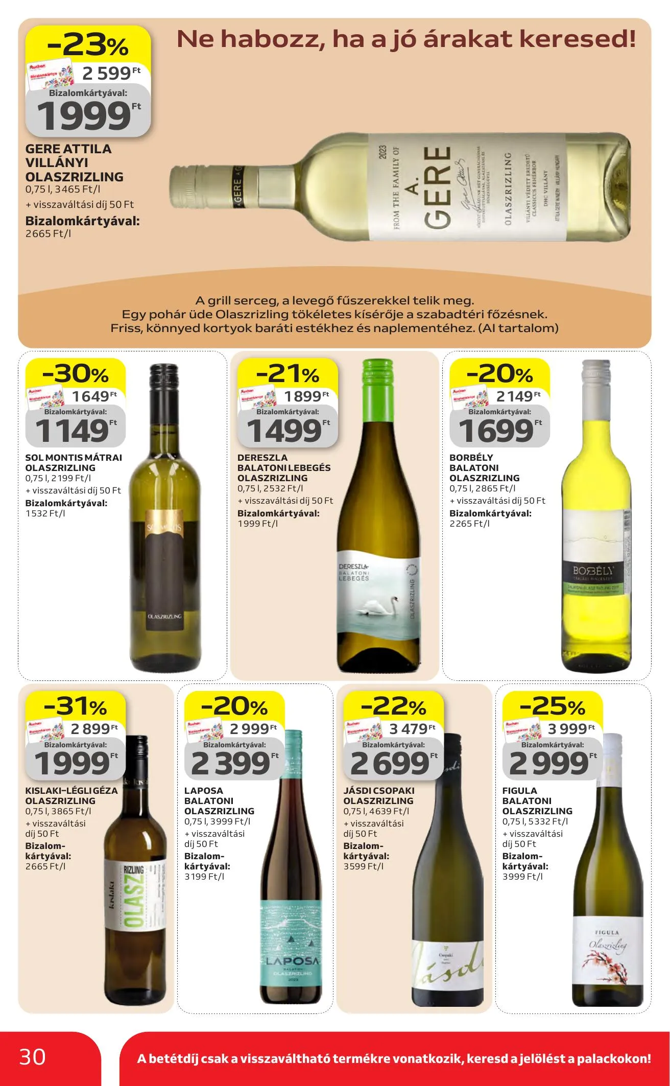 Auchan akciós újság Hipermarket 04.16–04.22 – 30. oldal