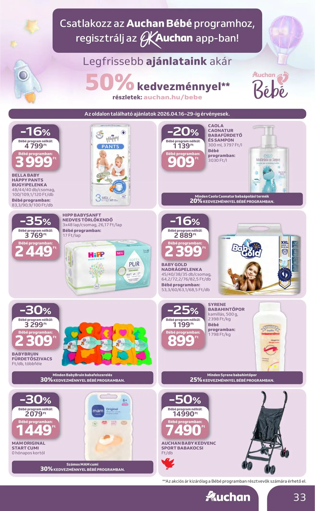 Auchan akciós újság Hipermarket 04.16–04.22 – 33. oldal