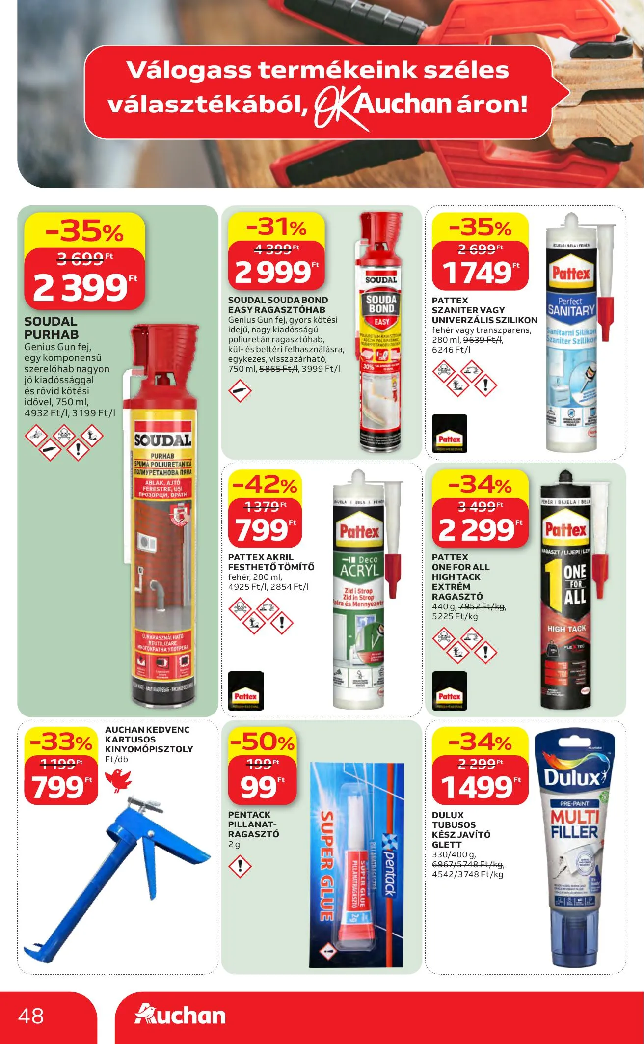 Auchan akciós újság Hipermarket 04.16–04.22 – 48. oldal