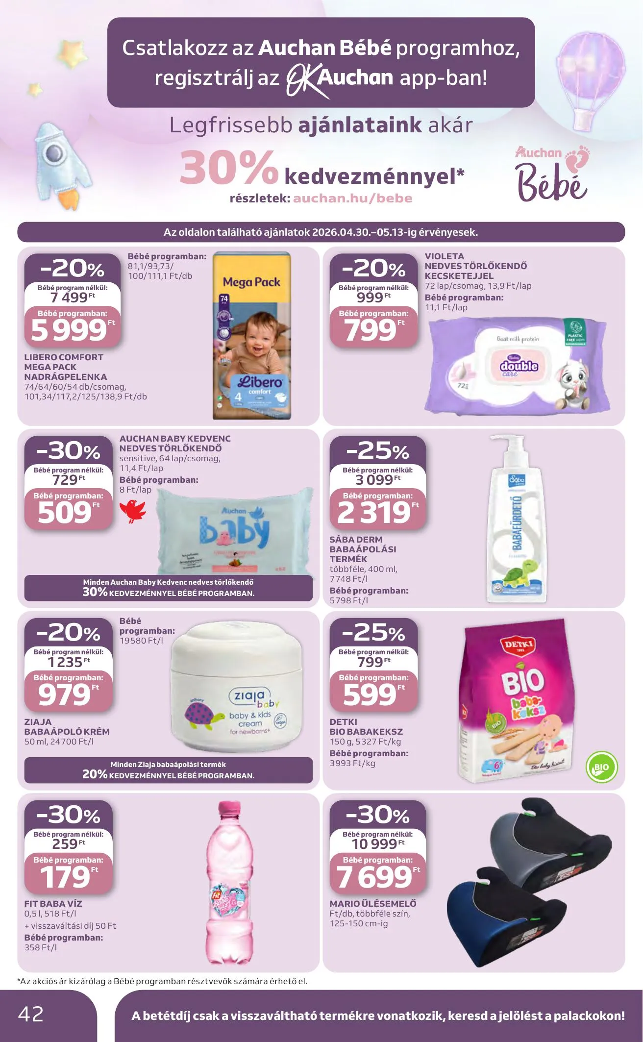Auchan akciós újság Hipermarket 04.30–05.06 – 42. oldal