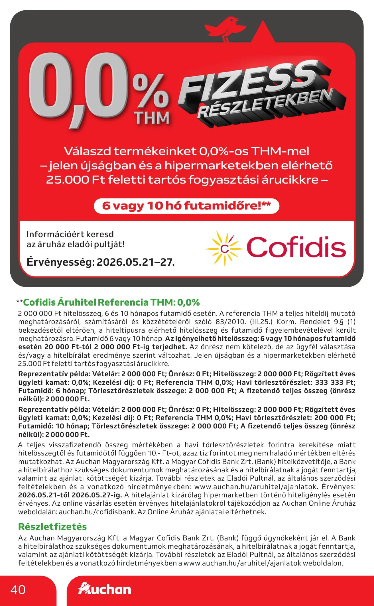 Auchan akciós újság Hipermarket 05.21–05.27 – 40. oldal