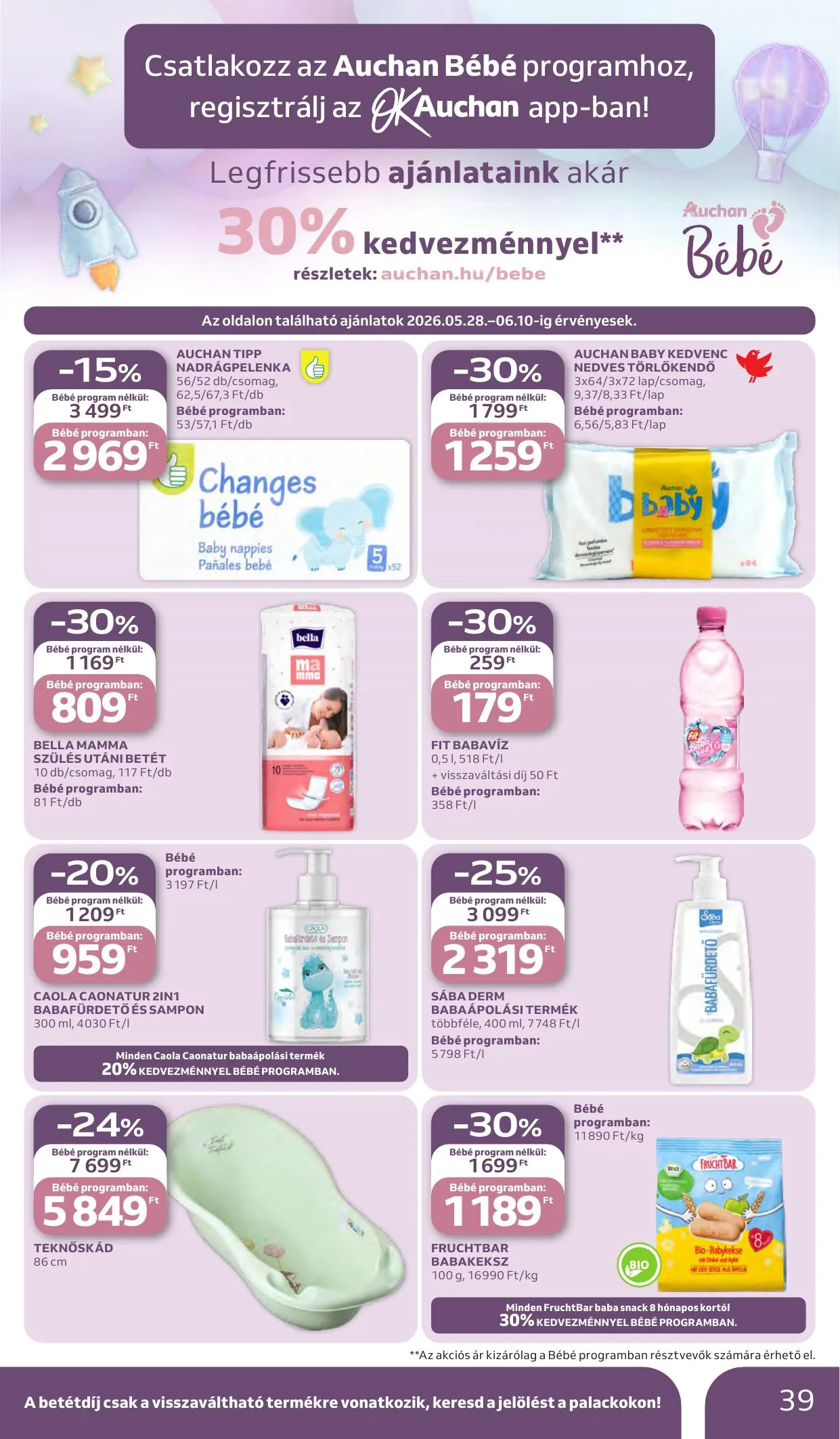 Auchan akciós újság Hipermarket 05.28–06.03 – 39. oldal