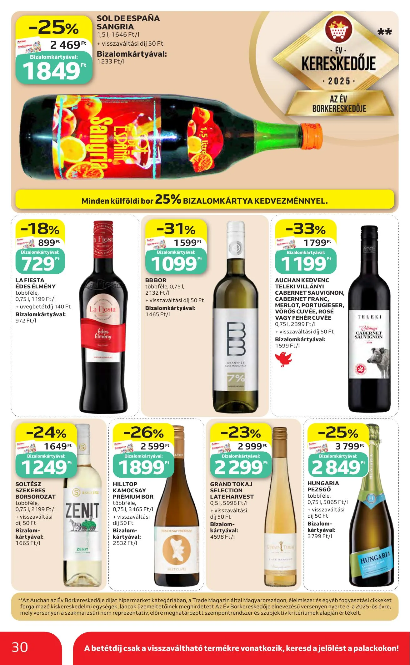 Auchan akciós újság Hipermarket 06.04–06.10 – 30. oldal