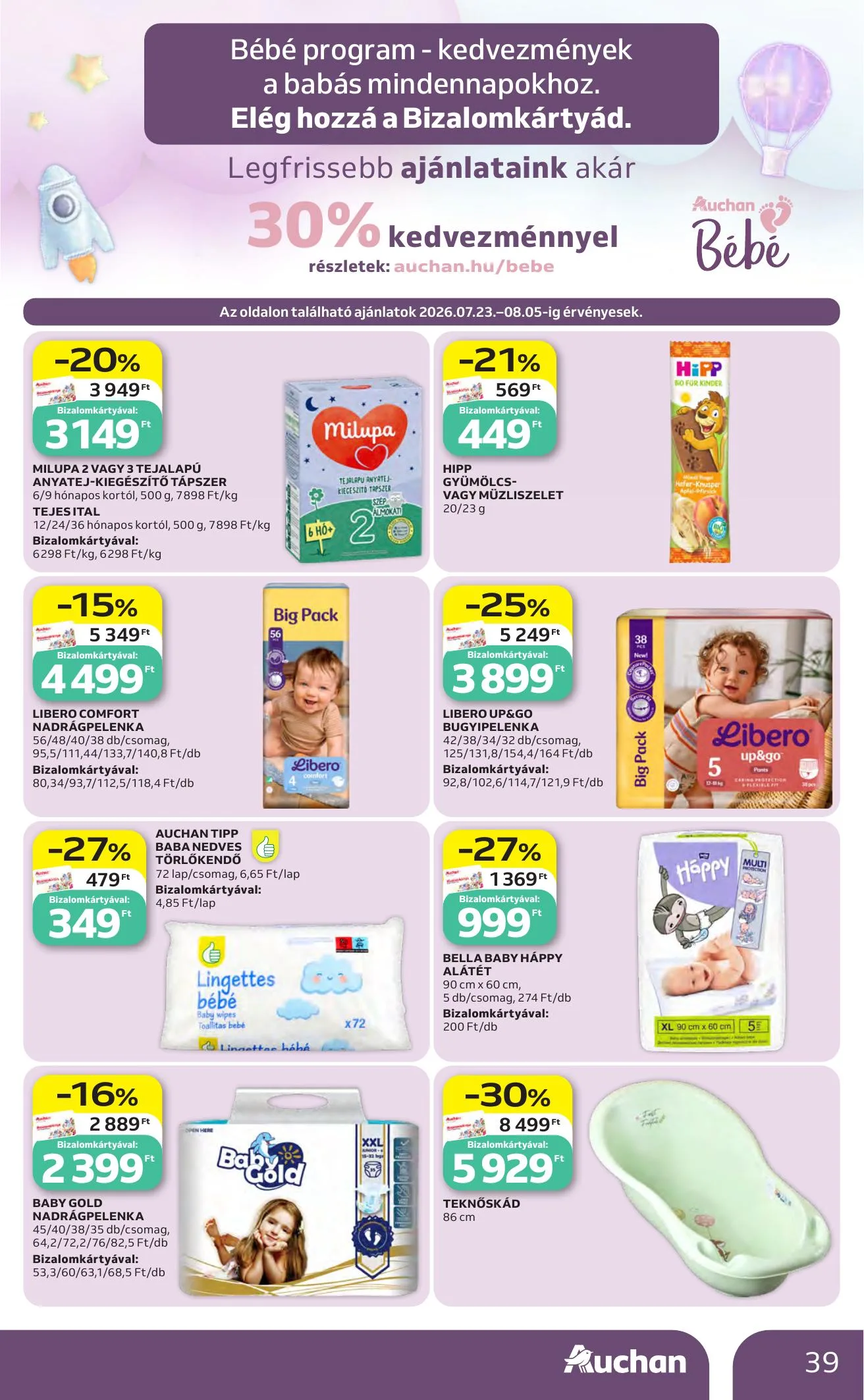 Auchan akciós újság Hipermarket 07.23–07.29 – 39. oldal