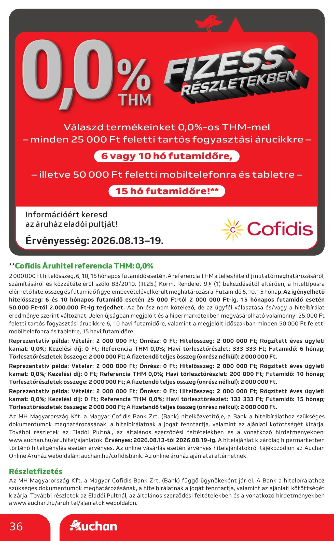 Auchan akciós újság Hipermarket 08.13–08.19 – 36. oldal