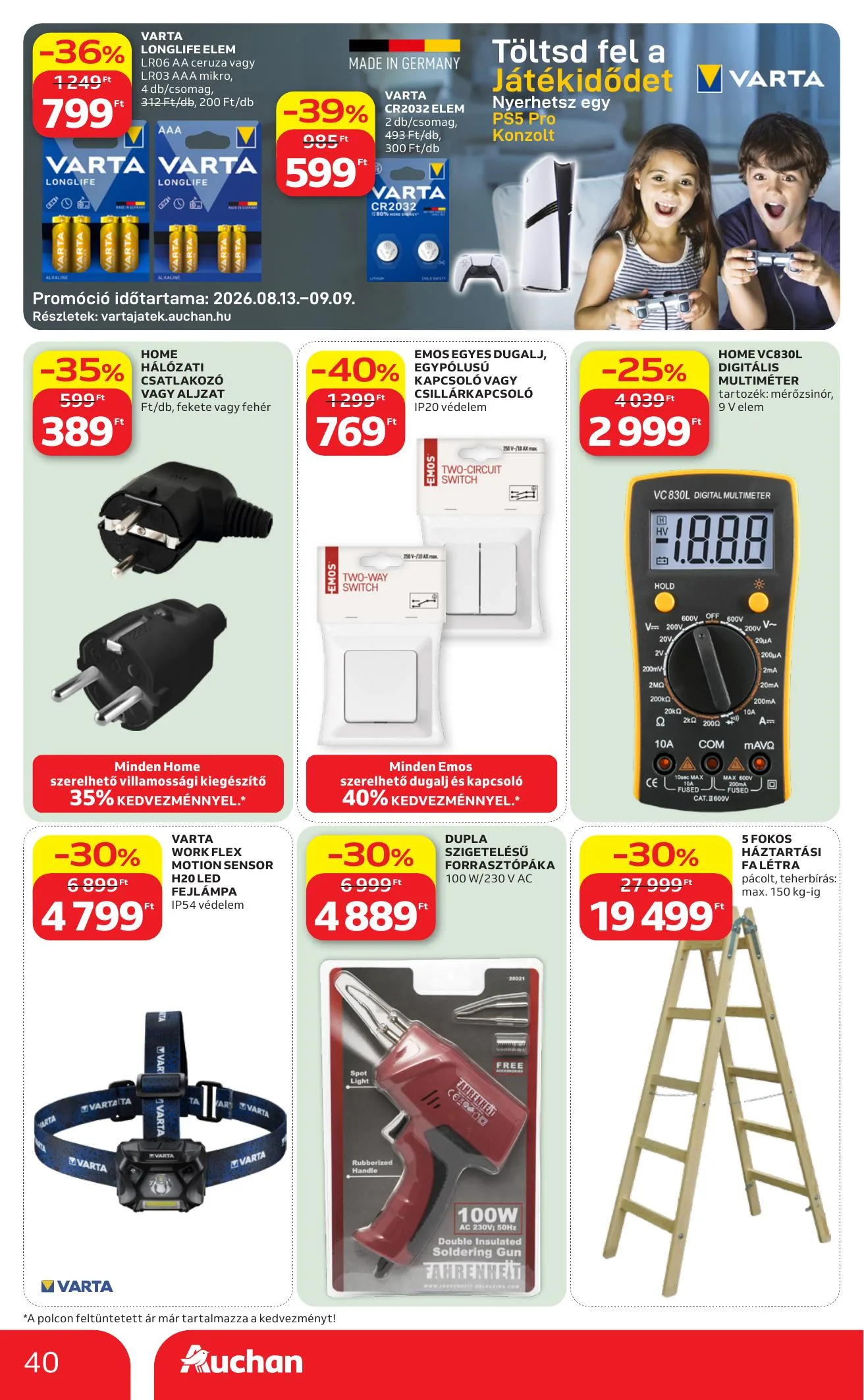 Auchan akciós újság Hipermarket 08.13–08.19 – 40. oldal