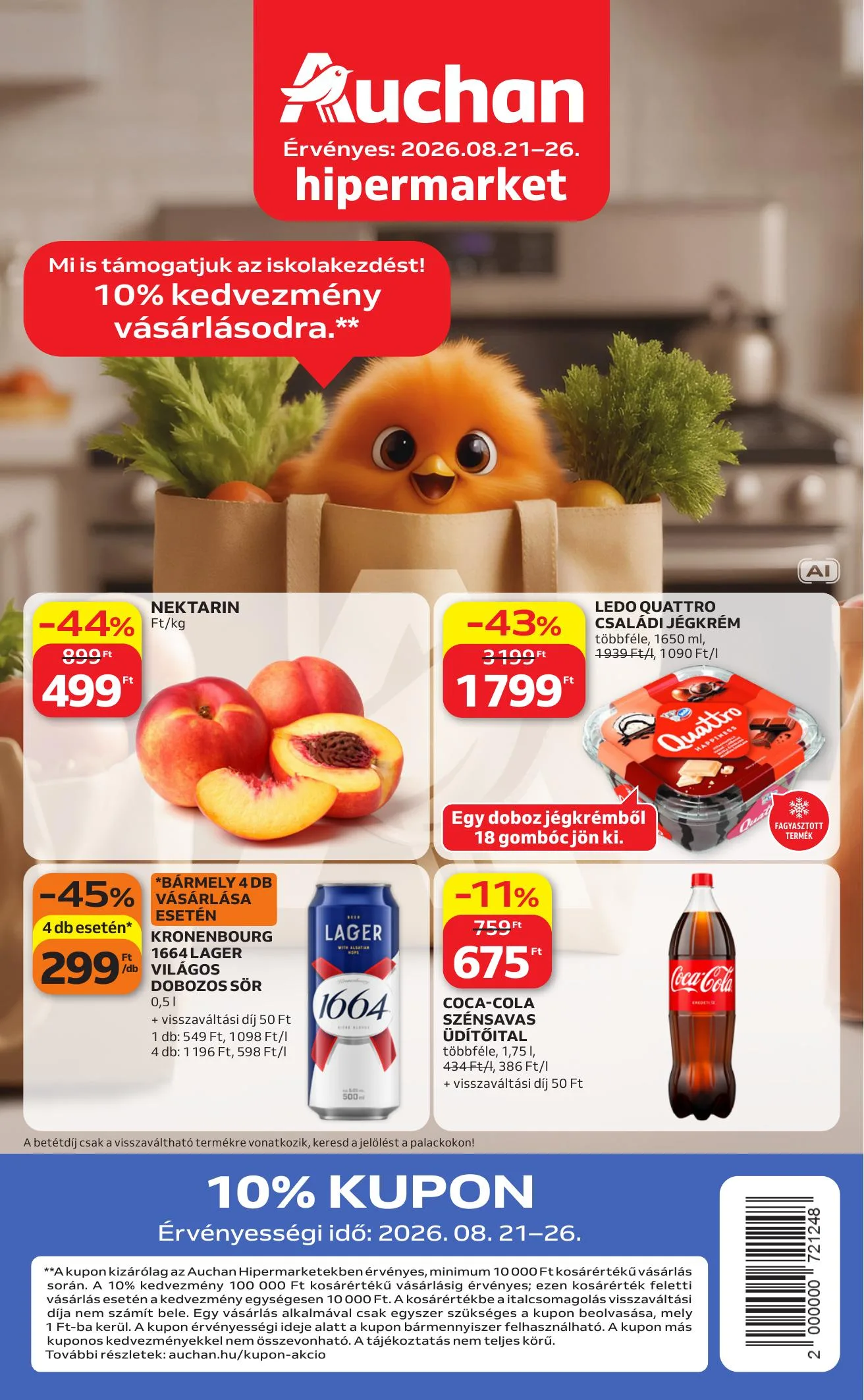Auchan akciós újság Hipermarket 08.21–08.26