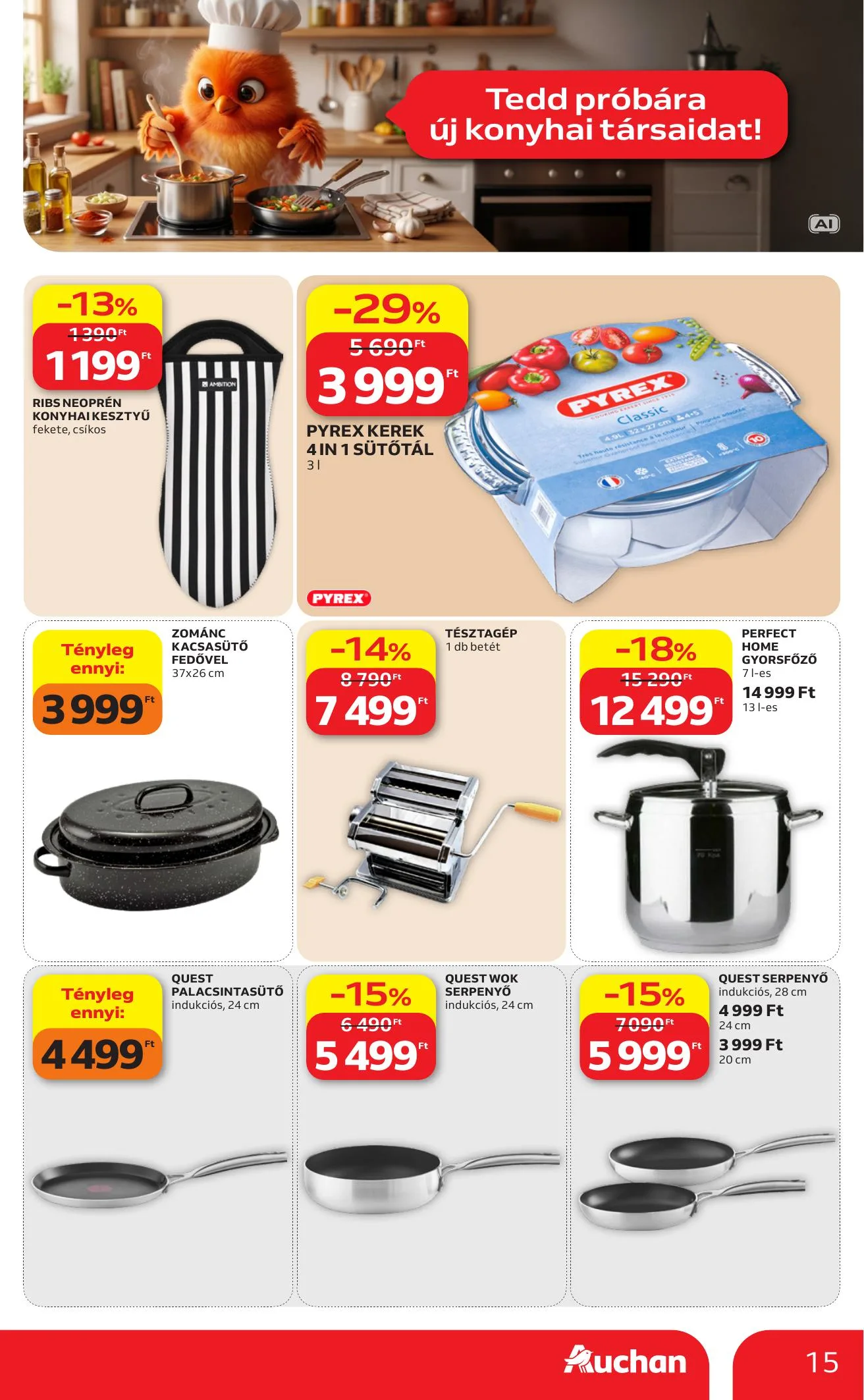 Auchan akciós újság Hipermarket 09.10–09.16 – 15. oldal