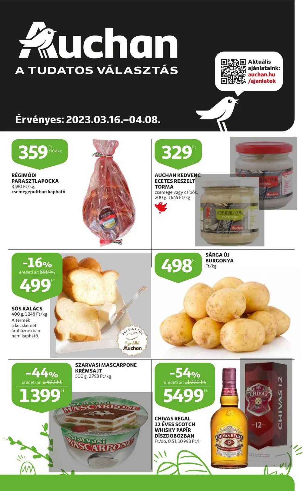 Auchan akciós újság Húsvét 03.16–04.08