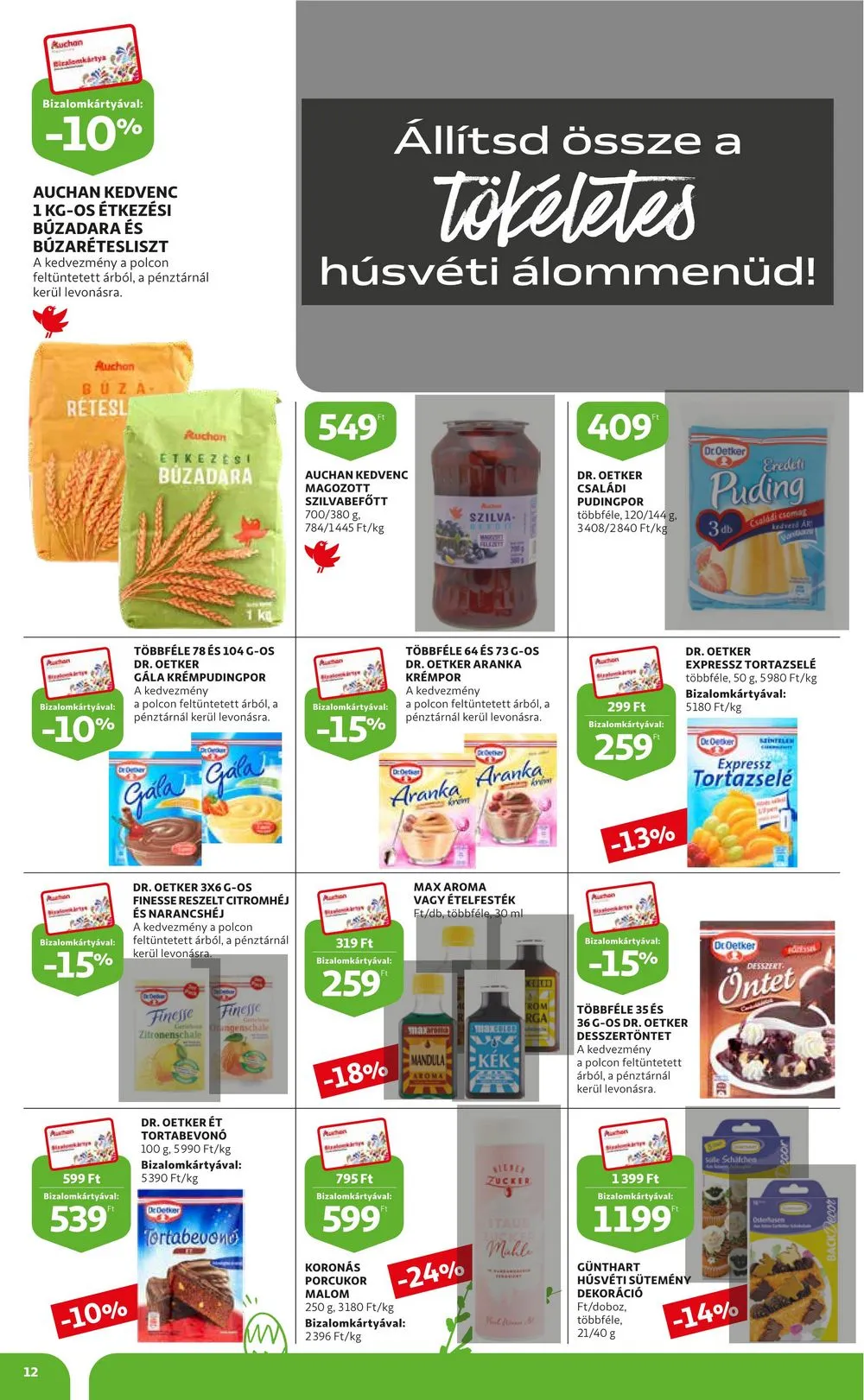 Auchan akciós újság Húsvét 03.16–04.08 – 12. oldal