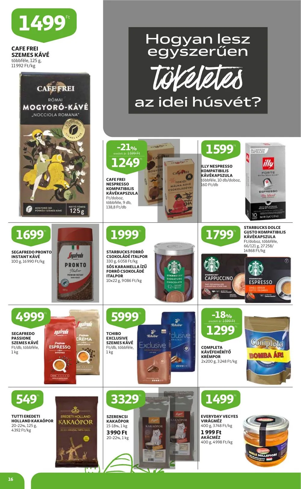 Auchan akciós újság Húsvét 03.16–04.08 – 16. oldal