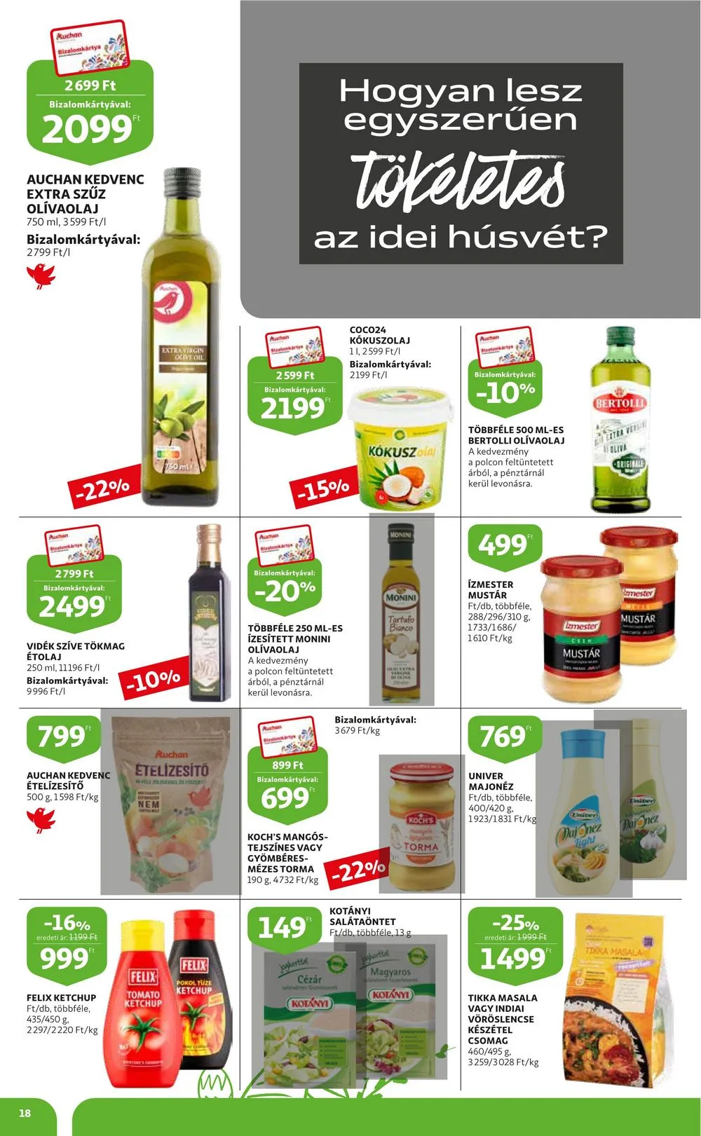 Auchan akciós újság Húsvét 03.16–04.08 – 18. oldal