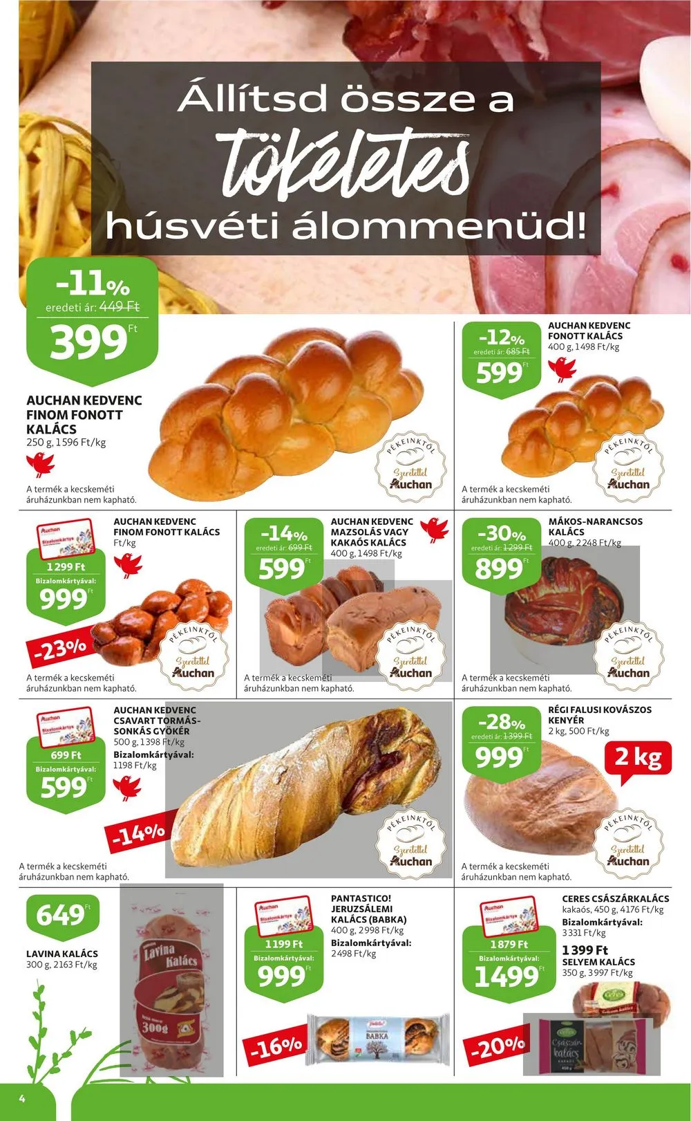 Auchan akciós újság Húsvét 03.16–04.08 – 4. oldal