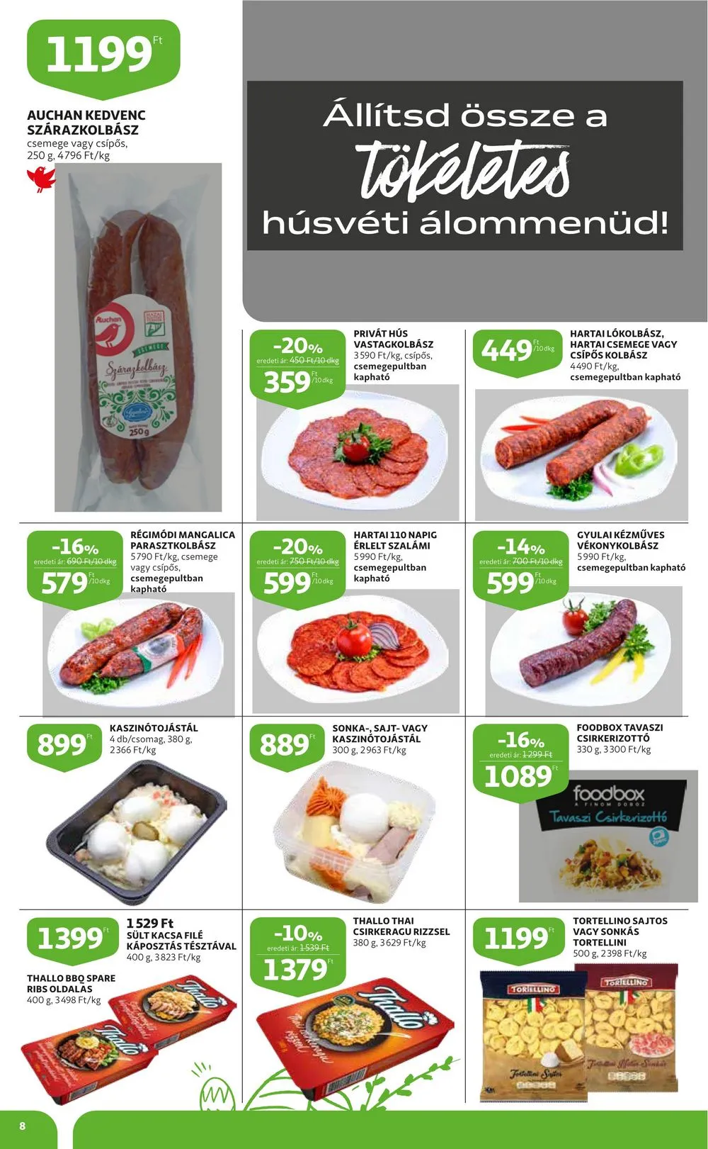 Auchan akciós újság Húsvét 03.16–04.08 – 8. oldal