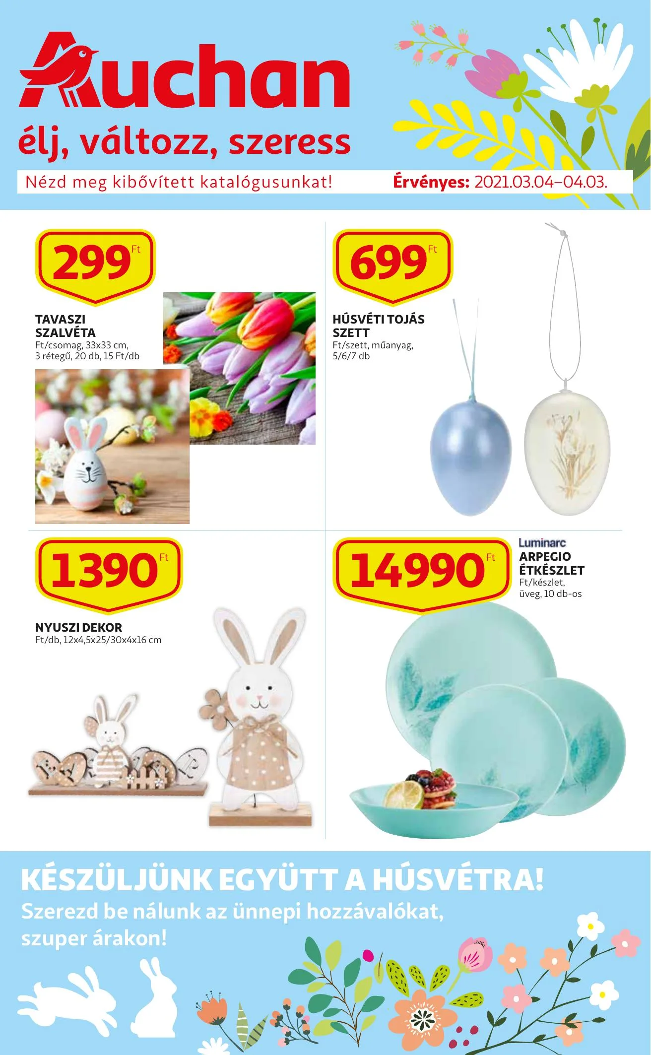 Auchan akciós újság Husveti katalógus 03.04–04.03