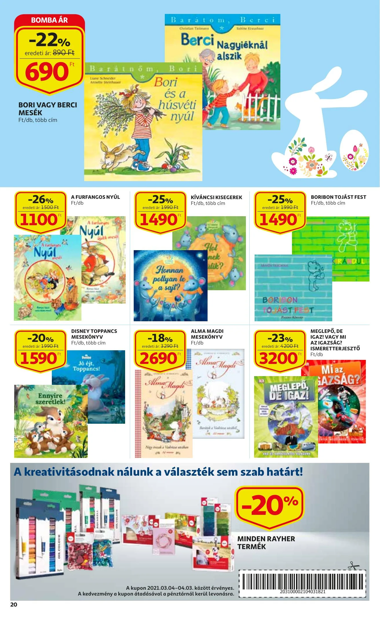 Auchan akciós újság Husveti katalógus 03.04–04.03 – 20. oldal