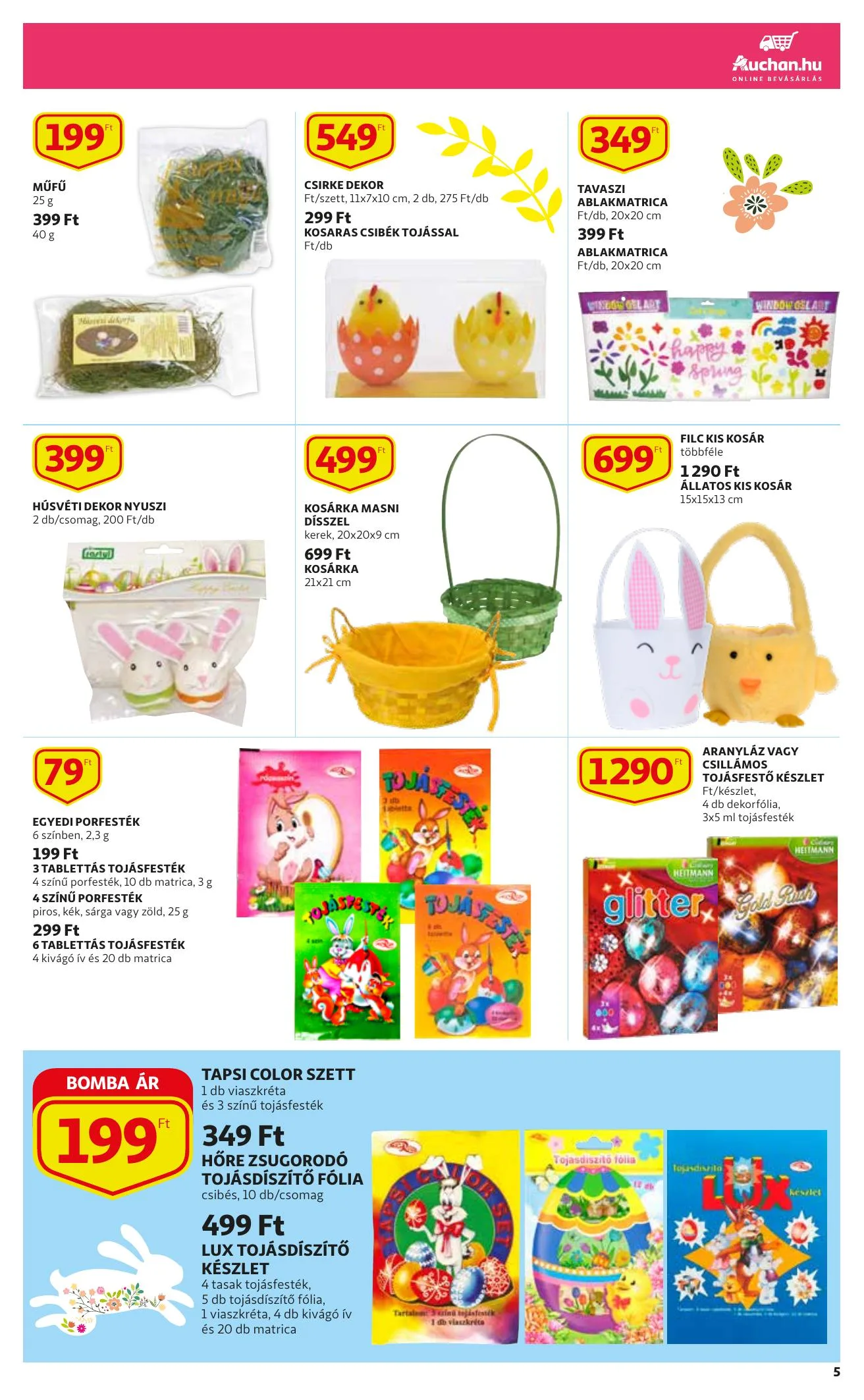 Auchan akciós újság Husveti katalógus 03.04–04.03 – 5. oldal