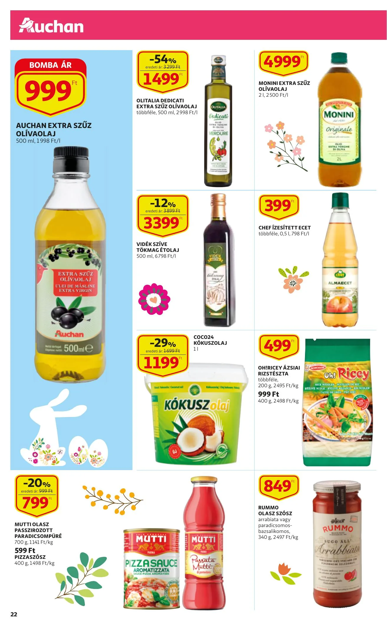 Auchan akciós újság Husveti katalógus 03.11–04.03 – 22. oldal