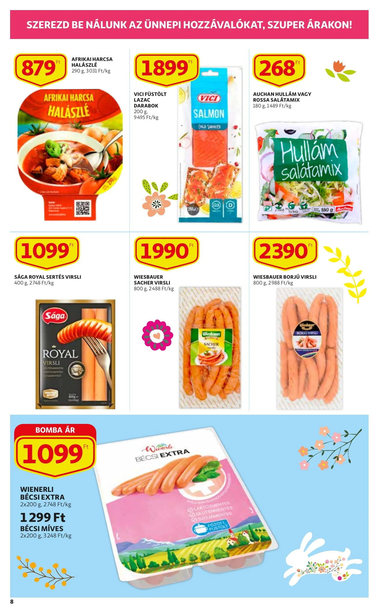 Auchan akciós újság Husveti katalógus 03.11–04.03 – 8. oldal