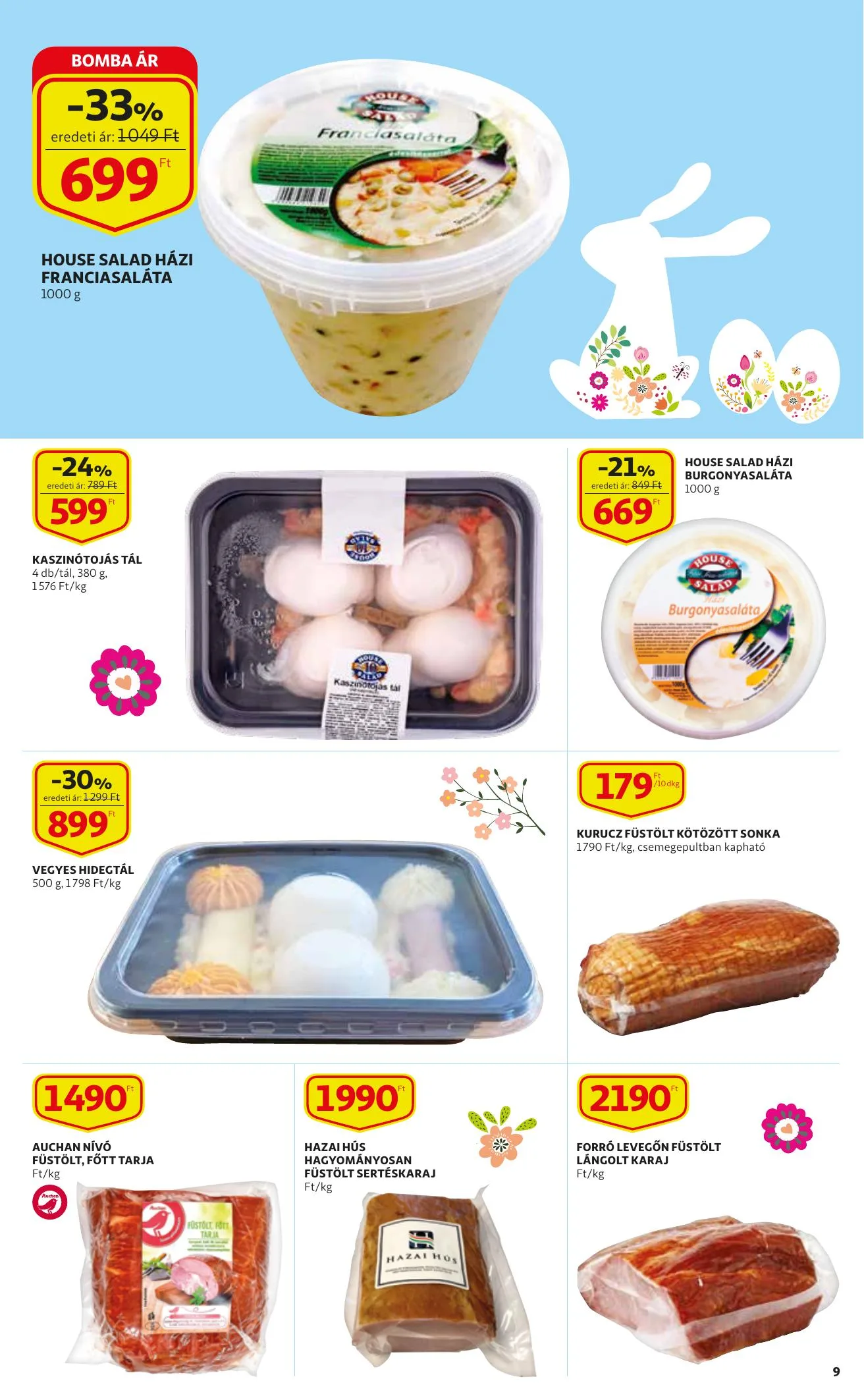 Auchan akciós újság Husveti katalógus 03.11–04.03 – 9. oldal