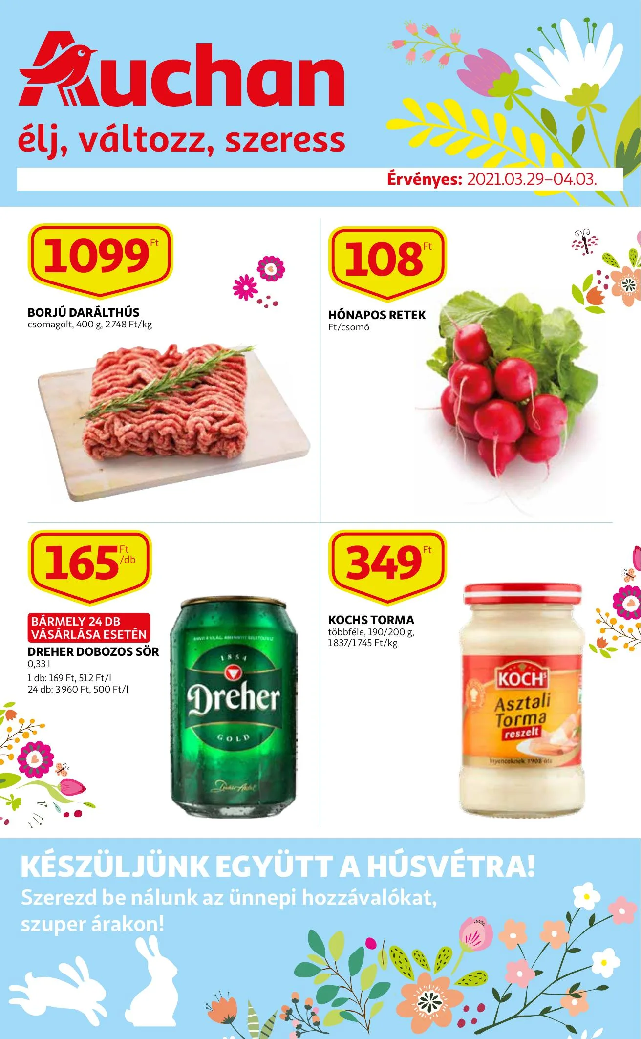 Auchan akciós újság Husveti katalógus 03.29–04.03