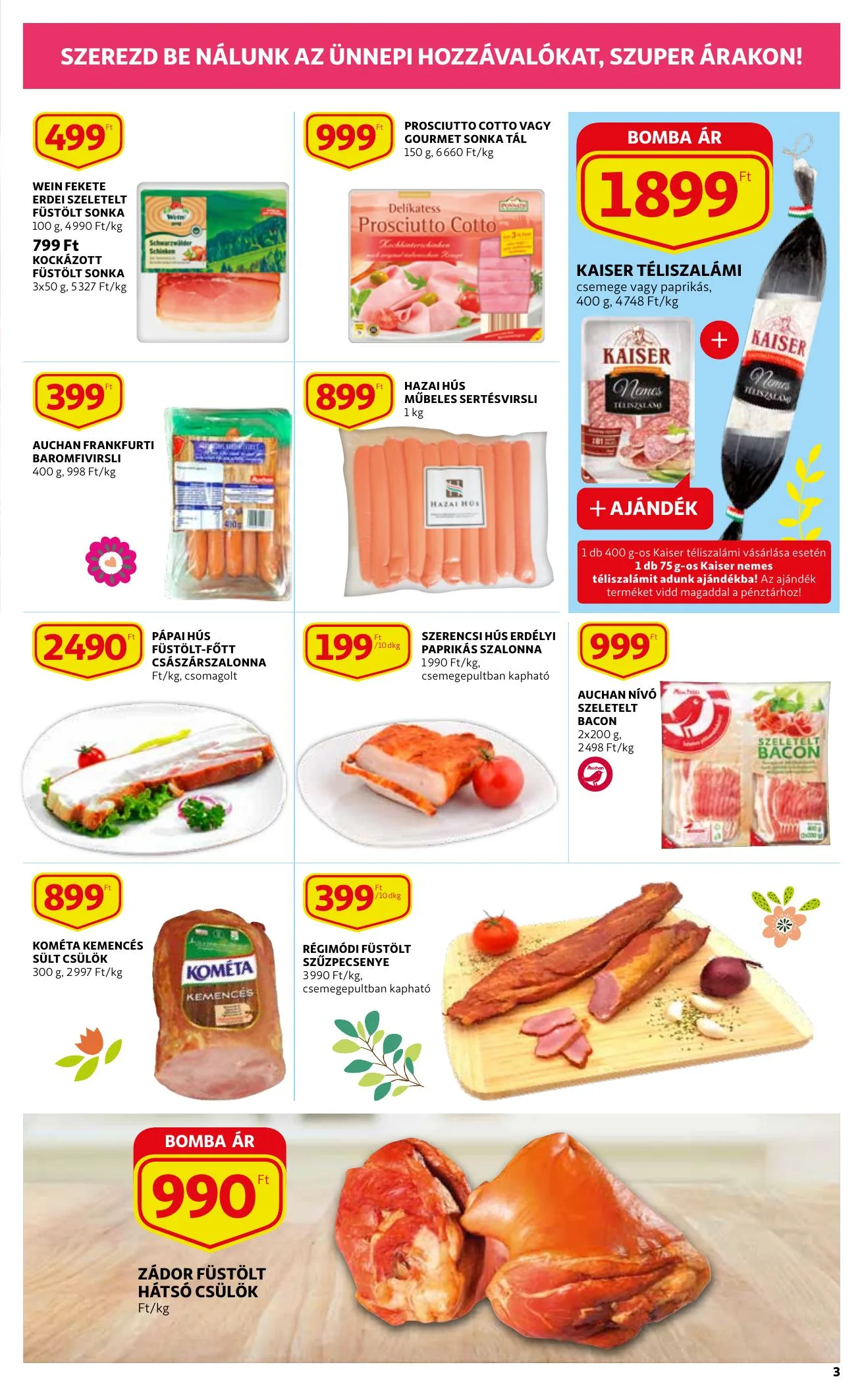 Auchan akciós újság Husveti katalógus 03.29–04.03 – 3. oldal