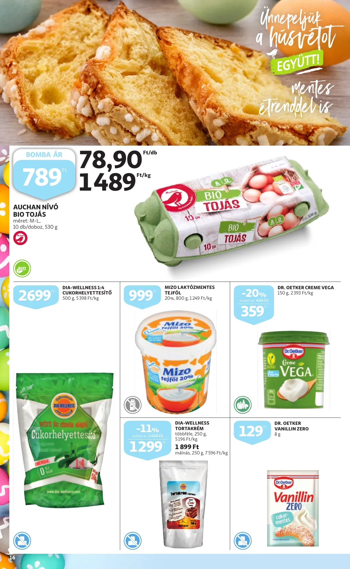 Auchan akciós újság Husveti katalógus 03.24–04.16 – 16. oldal