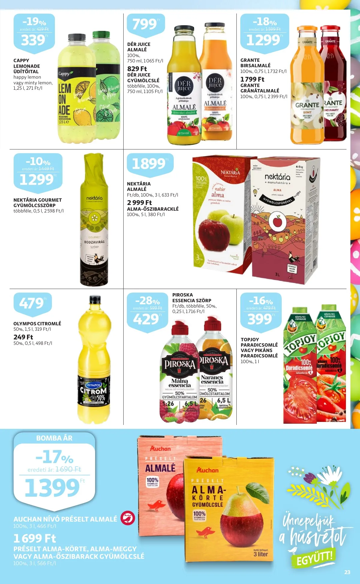 Auchan akciós újság Husveti katalógus 03.24–04.16 – 23. oldal