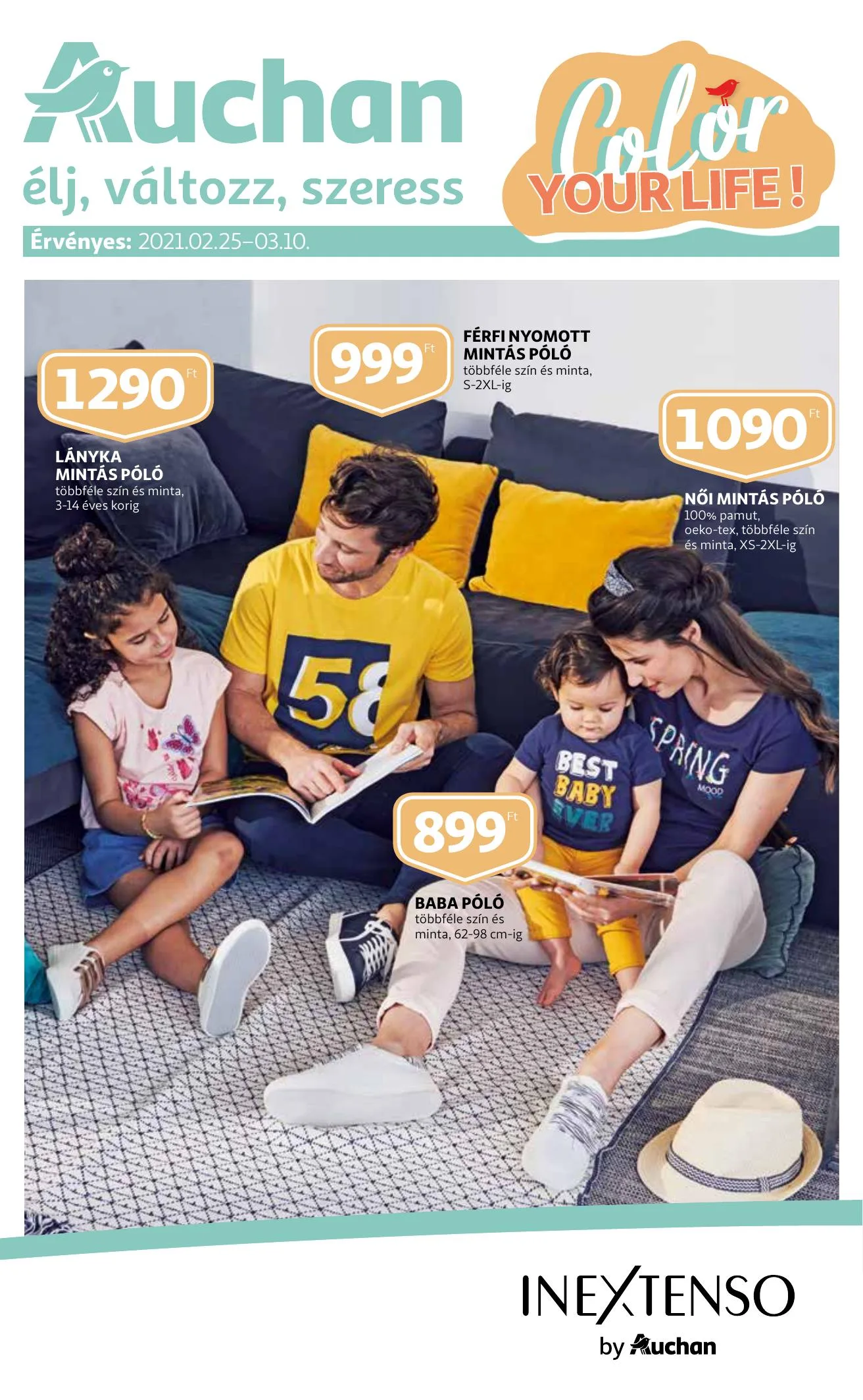 Auchan akciós újság Inextenso Textil katalógus 02.25–03.24