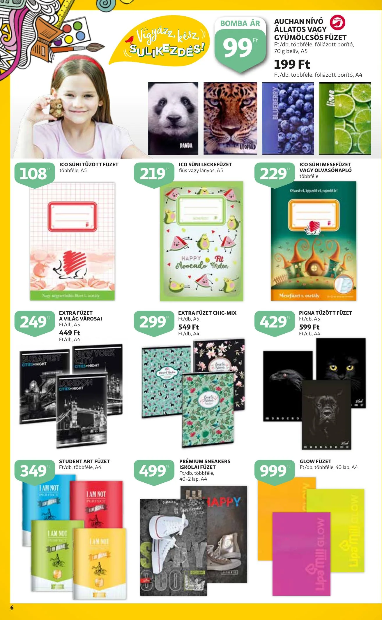 Auchan akciós újság Iskolakezdés katalógus 08.12–08.25 – 6. oldal