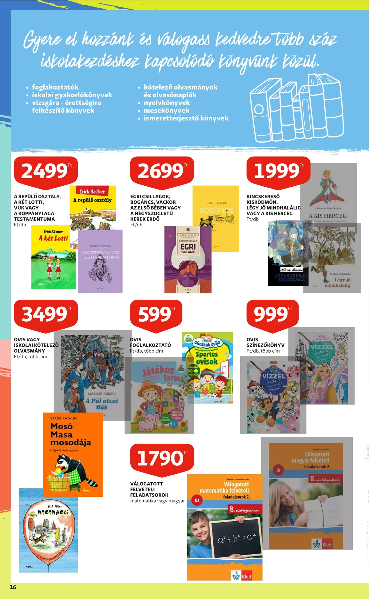 Auchan akciós újság Iskolakezdés katalógus 07.28–08.10 – 16. oldal
