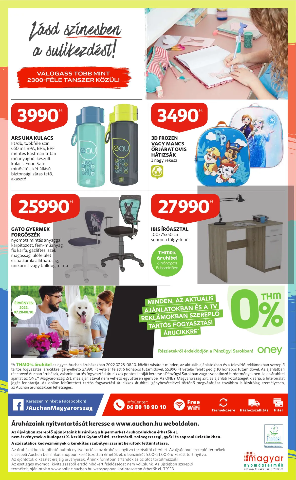 Auchan akciós újság Iskolakezdés katalógus 07.28–08.10 – 28. oldal