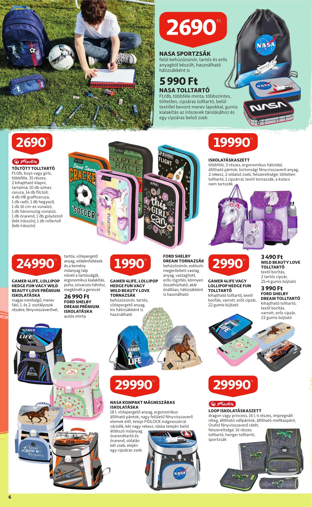 Auchan akciós újság Iskolakezdés katalógus 07.28–08.10 – 6. oldal