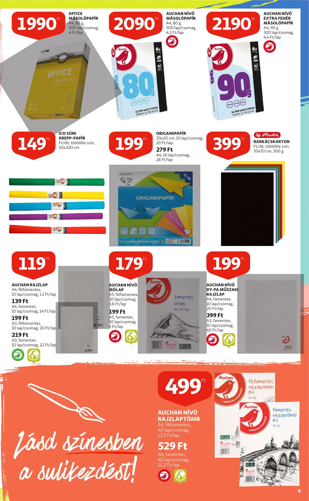 Auchan akciós újság Iskolakezdés katalógus 07.28–08.10 – 9. oldal