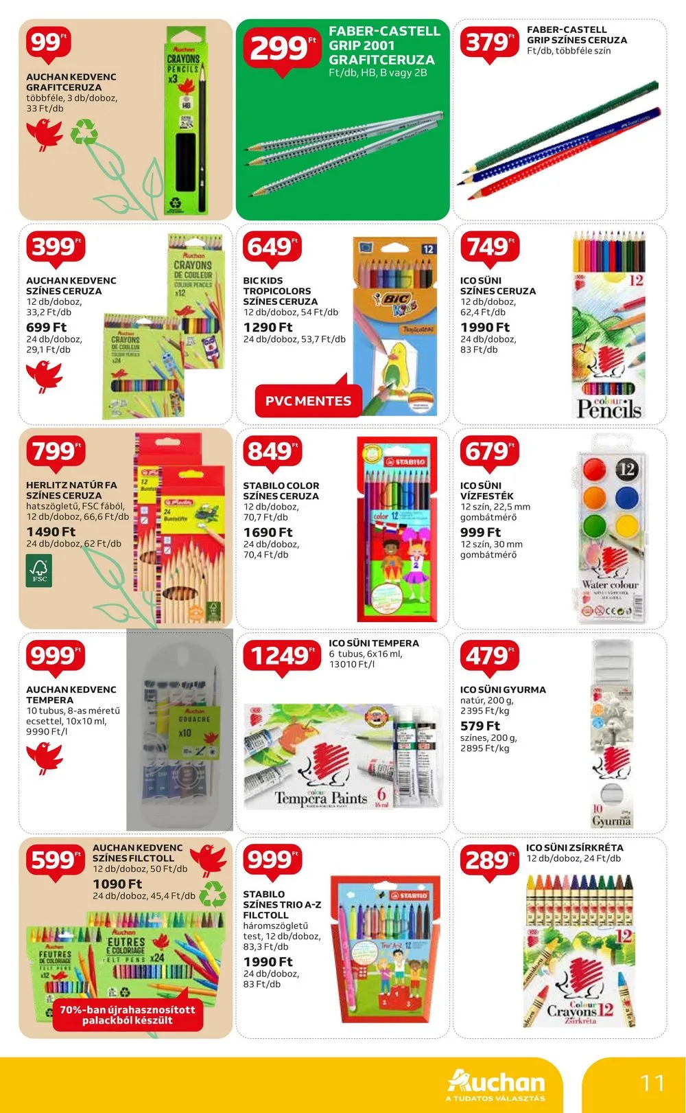 Auchan akciós újság Iskolakezdés 07.27–08.09 – 11. oldal