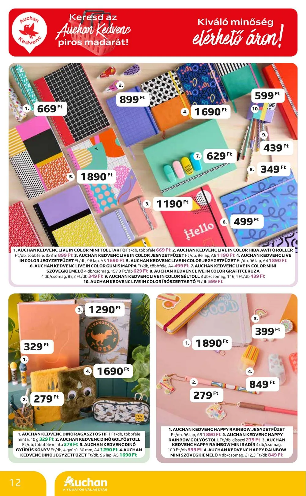 Auchan akciós újság Iskolakezdés 07.27–08.09 – 12. oldal