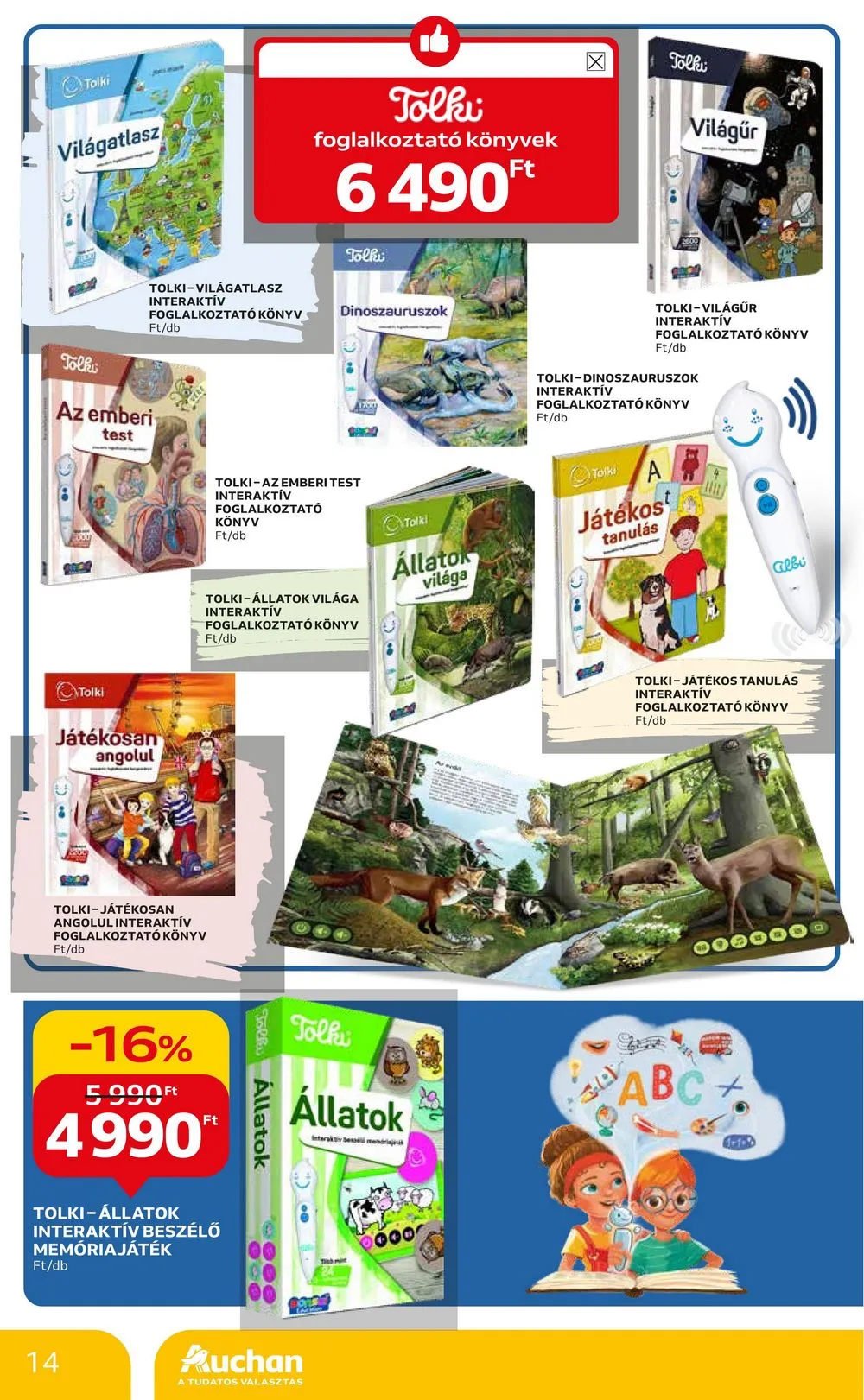Auchan akciós újság Iskolakezdés 07.27–08.09 – 14. oldal