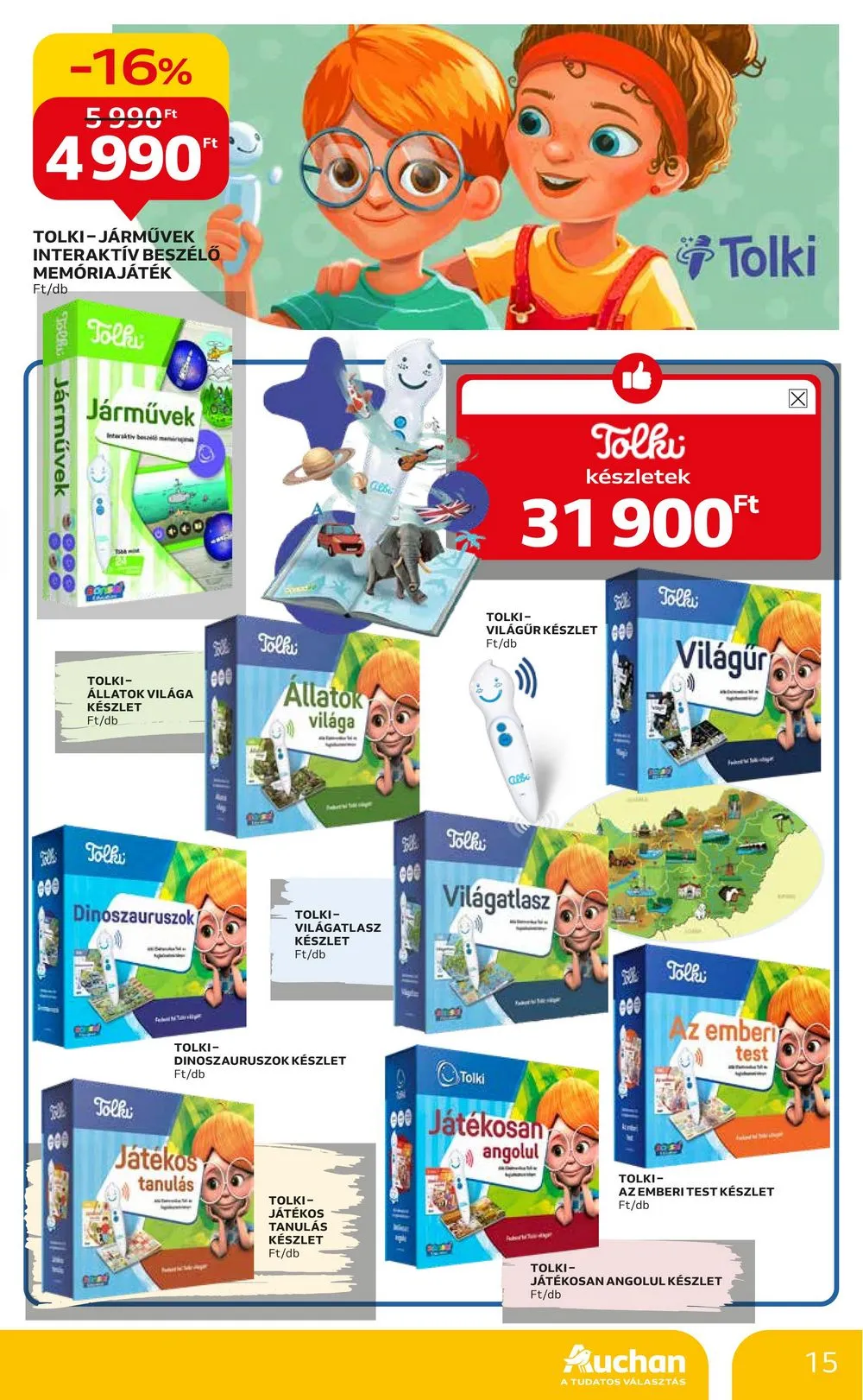 Auchan akciós újság Iskolakezdés 07.27–08.09 – 15. oldal