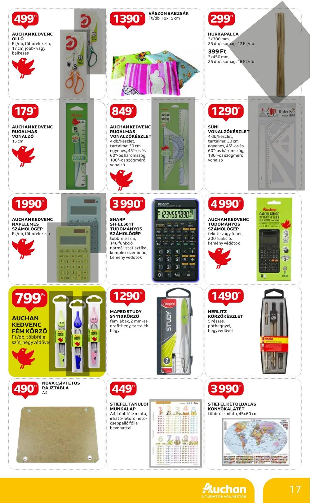 Auchan akciós újság Iskolakezdés 07.27–08.09 – 17. oldal