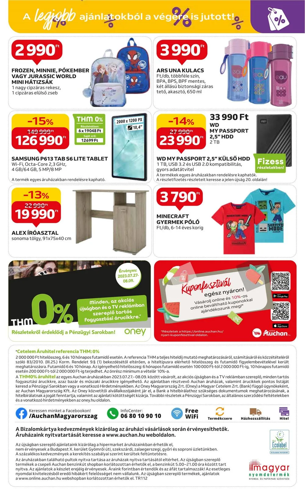 Auchan akciós újság Iskolakezdés 07.27–08.09 – 26. oldal