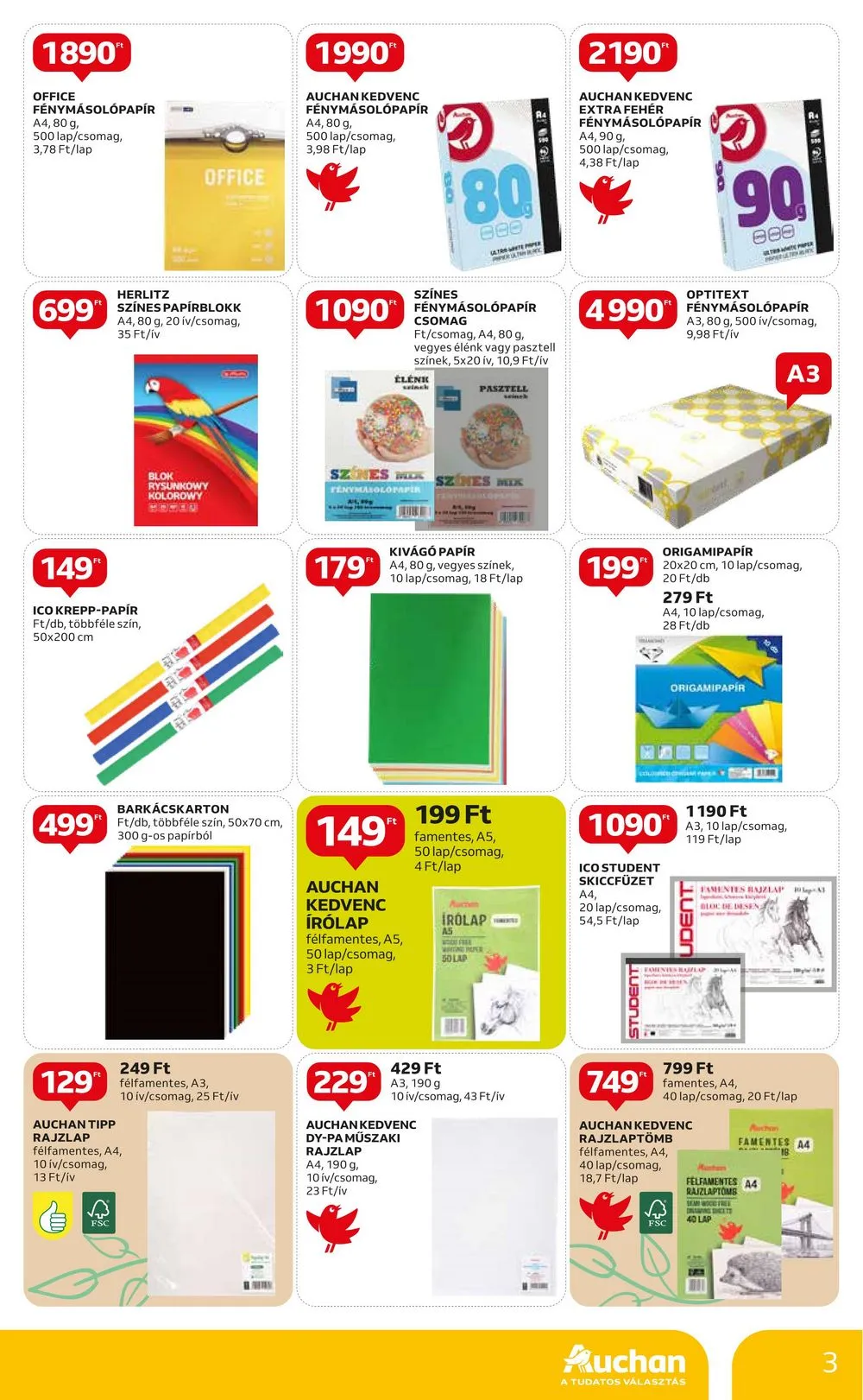 Auchan akciós újság Iskolakezdés 07.27–08.09 – 3. oldal
